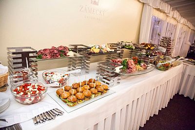 Catering service for the wedding of Mr. and Mrs. Novotné