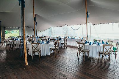 Food for the wedding reception for the newlyweds