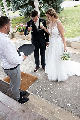Gourmet menu for the wedding reception for the newlyweds Trubačovi